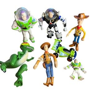 Disney Pixar Toy Story Action Figures Set Buzz Woody Rex McDonald's Toy Lot of 7